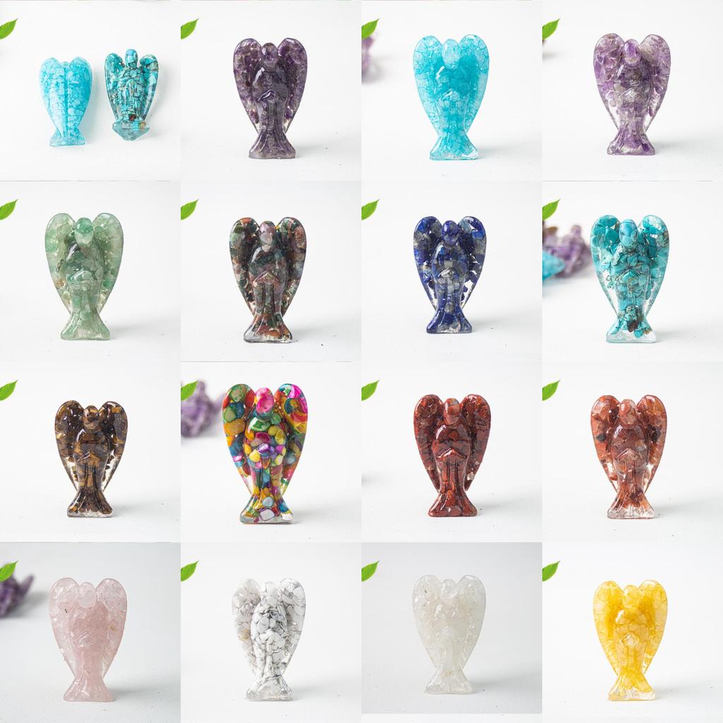 Figura de Ángel de Cristal de Resina con Diseño Hecho a Mano para Decoración del Hogar Idea de Regalo