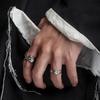 Niche Design Ring Simple Cold Wind Texture Dark Three-Dimensional Female Cold Wind Couple Personality Index Finger Ring