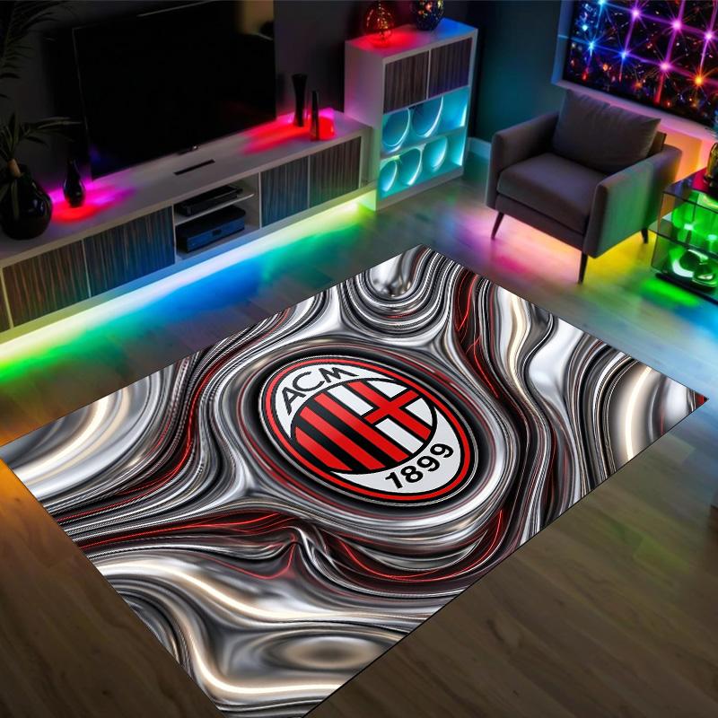 AC Milan Design Crystal Velvet Carpet Cozy Non?Slip Printed Rug For Bedroom Living Room Entrance