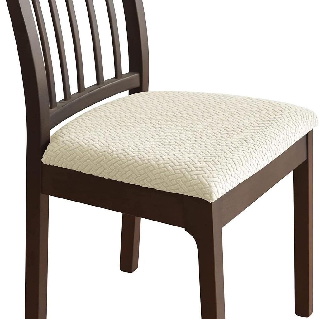 Plaid Jacquard Dining Chair and Cushion Cover Set - All-Season Protection