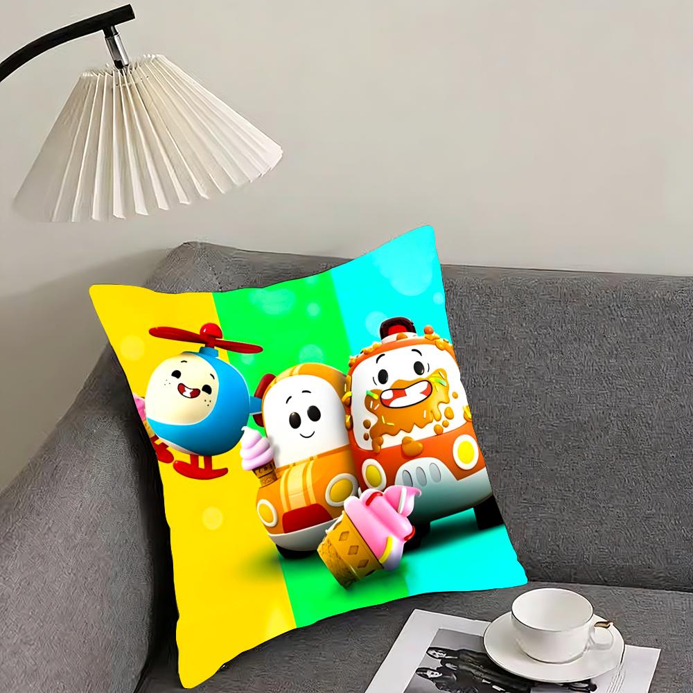 Go Go Cory Carson And Friends Cushion Cover Reversible Plush Pillow Cover – For car, sofa, bedroom, perfect as a gift. 12x12Inch