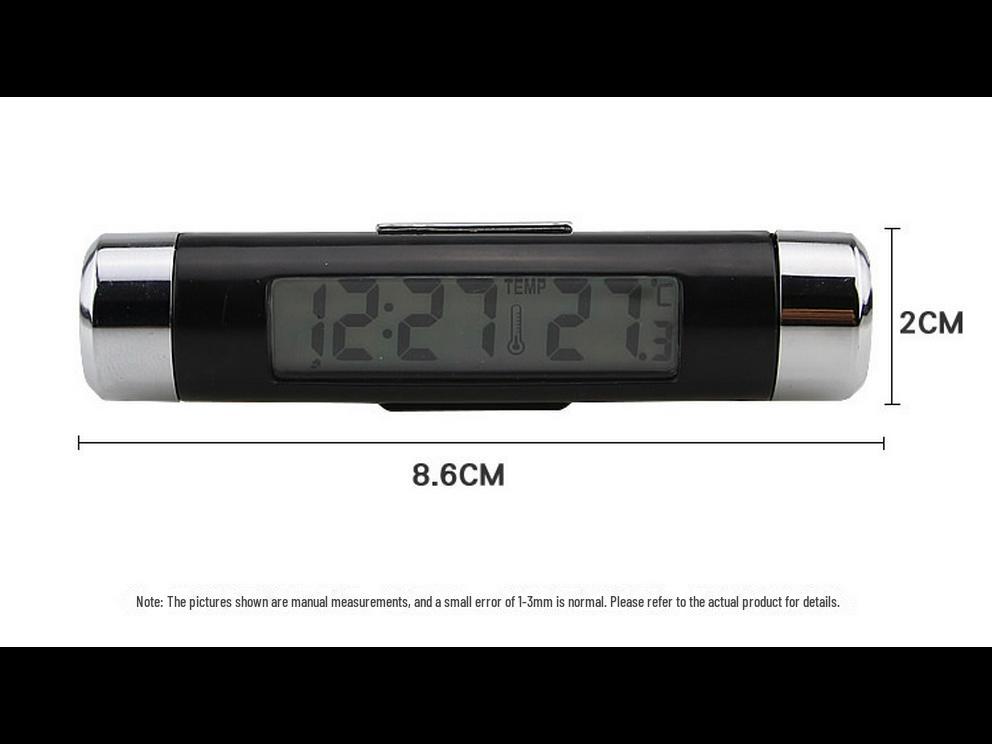 LED Backlit Car Air Vent Clip Thermometer and Clock Display
