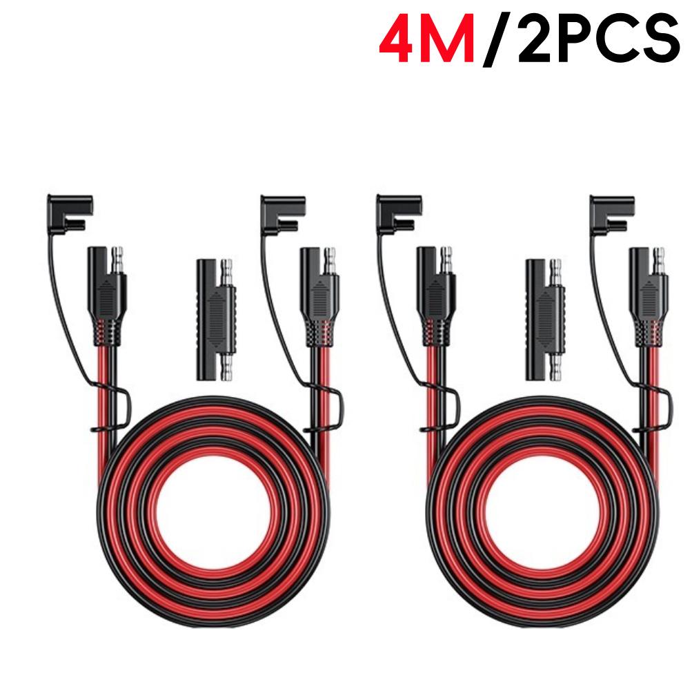 Akü Şarj Kablosu SAE'den SAE'ye 12V-36V Güneş Enerjili Fiş Kablosu 16AWG Araba Uzatma Kablosu Su Geçirmez Güneş Enerjili Araç Akü Güç Kablosu