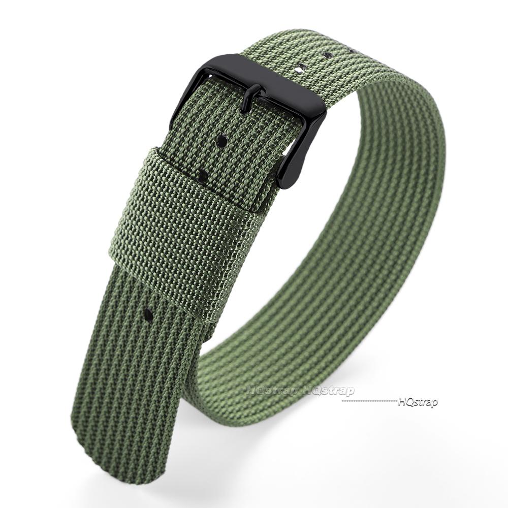 Ribbed Nylon 18mm 20mm 22mm Watch Band Men Women Straps Woven Canvas Bracelets Sport Wristbands Breathable Replacement Belt