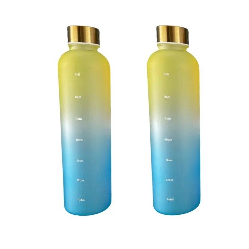 1l láhev s ukazatelem času 32 OZ motivační opakovaně použitelné fitness sporty venku cestování nepropustný matný plast bez BPA