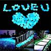 100Pcs Glow In The Dark Pebbles - Resin Luminous Stones Glow Garden Pebbles, Outdoor Indoor DIY Glow Decor Stone Ornament