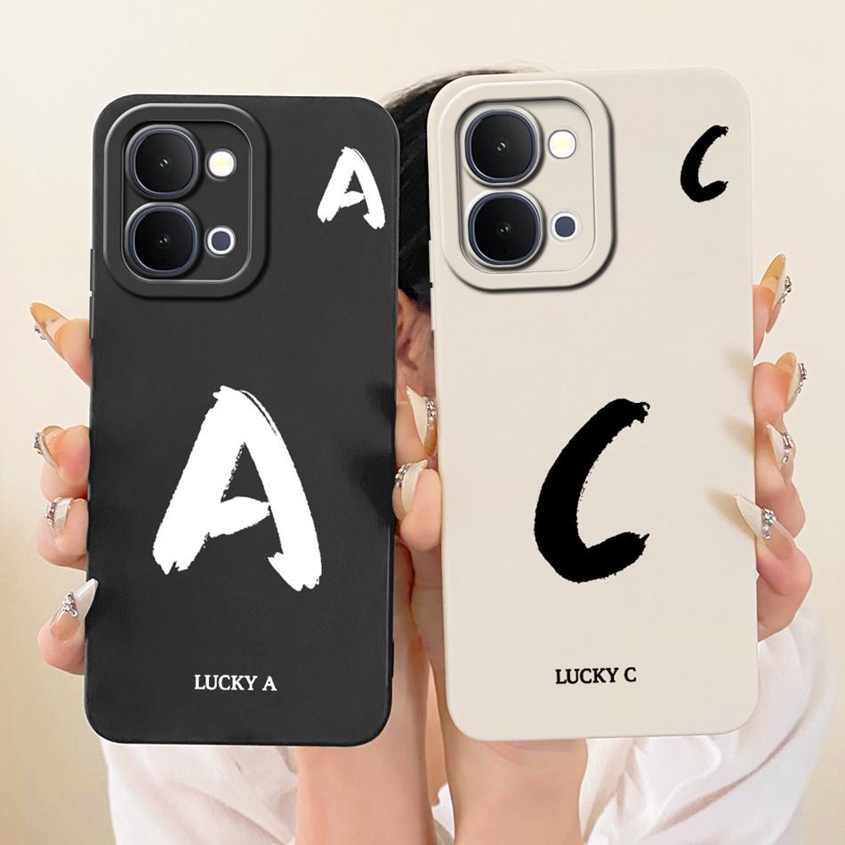 For Vivo Y31d Y51 Pro Y500i Lucky Initial Letter Phone Case For Vivo Y31D Y51Pro Y500i Soft Silicone Shockproof Cases Bumpers