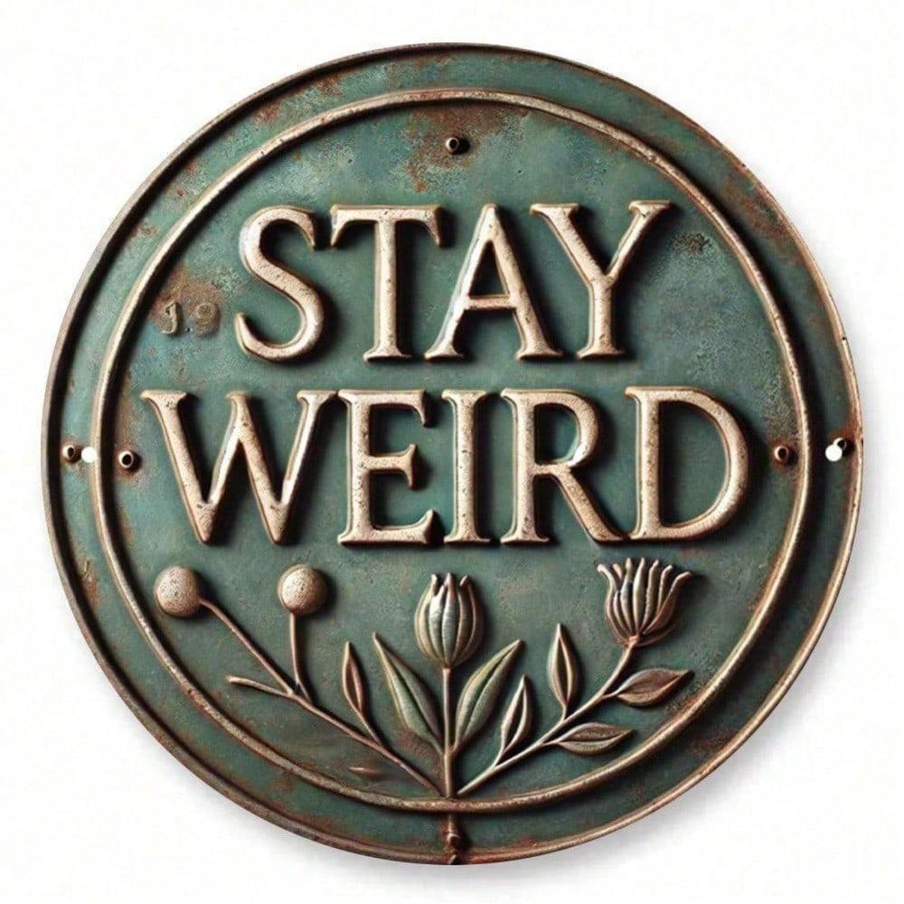 Retro Round Metal Wall Art Sign, 7.87 Inch Iron Plaque for Home Bar Cafe Garden Wedding Holiday Decor