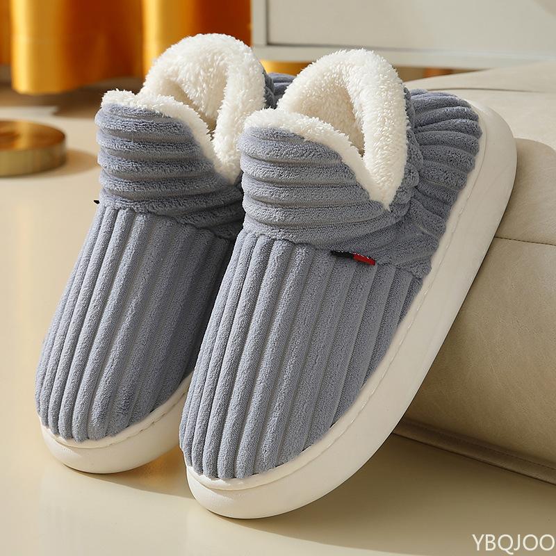 Fashion Winter soft comfortable thick soled women's indoor home warm cotton shoes simple daily lightweight women's slippers