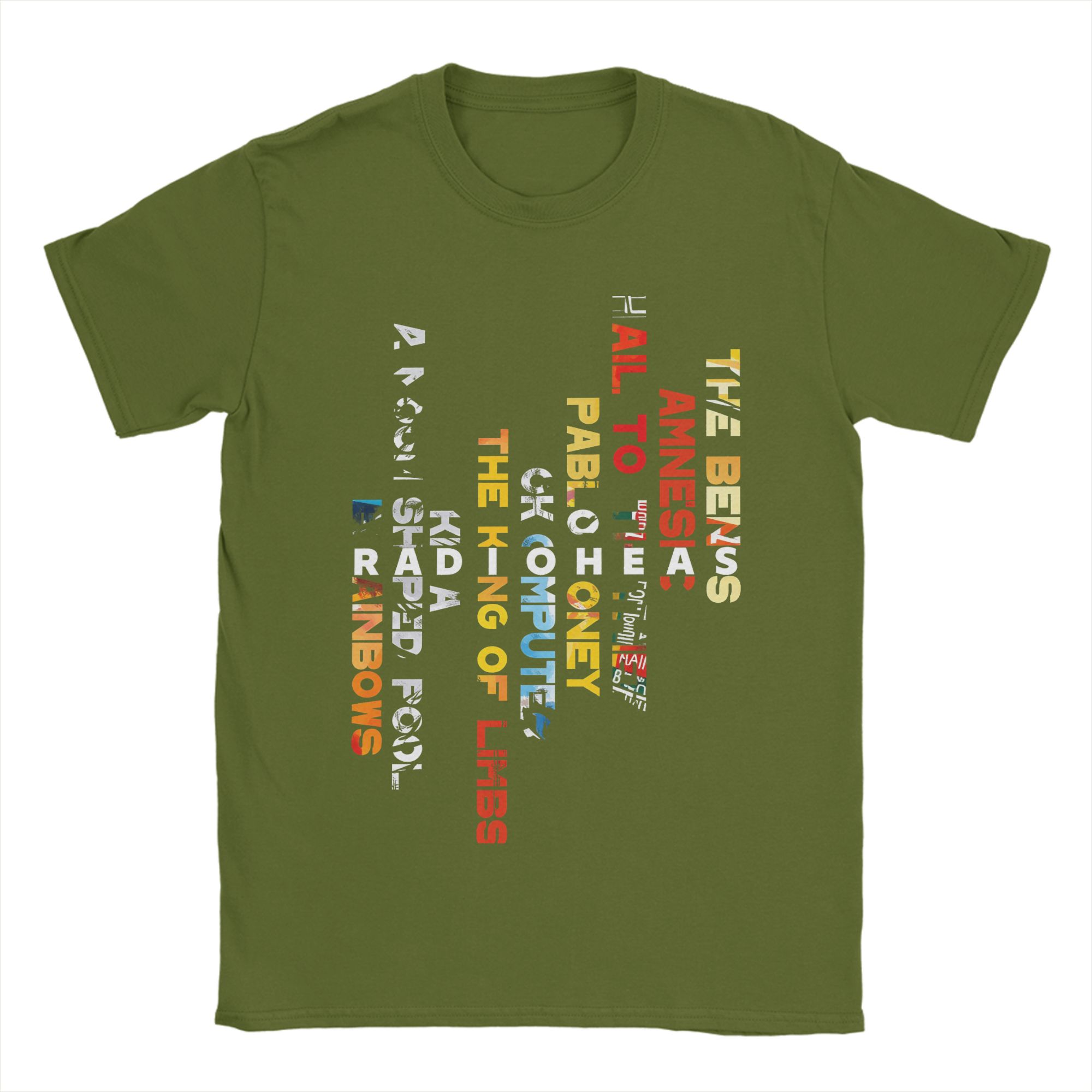 

Men T-Shirt Radiohead Rock Band Leisure Cotton Tees Short Sleeve T Shirts Crewneck Clothing Gift Idea 4XL