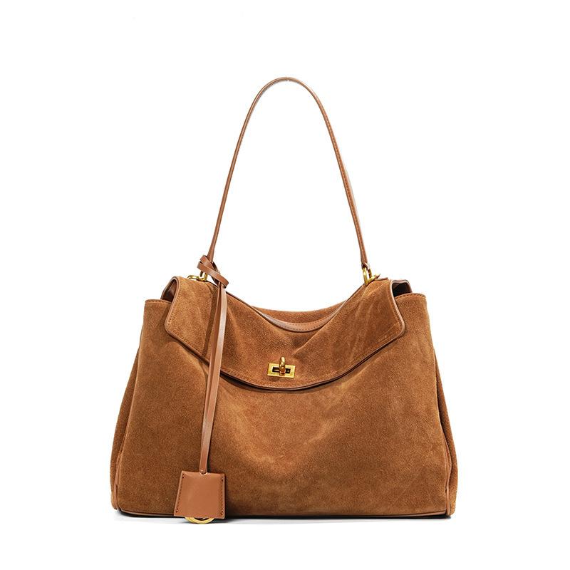 Pendlerkollisjonspute Crossbody Pitot-veske i frostet skinn med stor kapasitet Premium underarmsveske