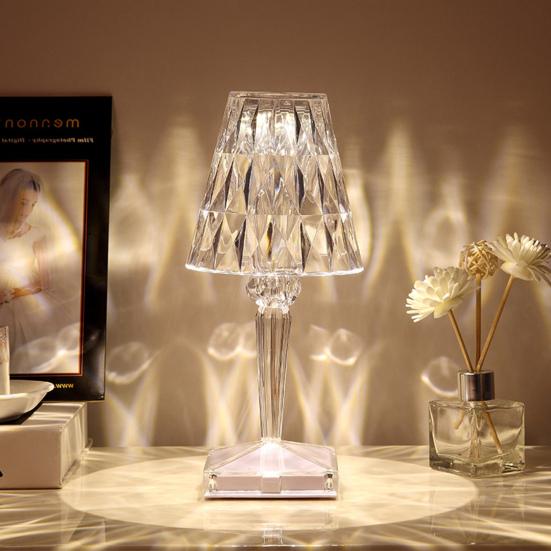 Table Lamp High Romantic LED Acrylic Brightness Adjustable Crystal Touch Control Atmosphere Night