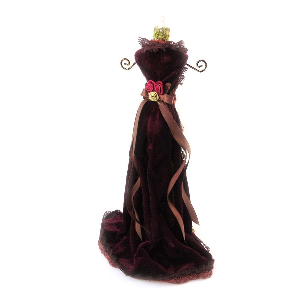 Les Trésors De Lily [C1421] - 'Lady Scarlett' Necklace Holder Bordeaux Red