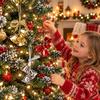 Crisp Sound Xmas Tree Pendant Creative Door Hanging Bell Gifts Retro Windbell  Entrance Porch