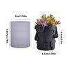 Detailed Silicone Face Planter Mold For Crafting Resin Cement Crafts And Artistic Trim Gifts