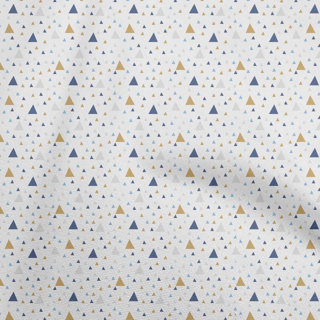 oneOone Cotton Flex Blue Fabric Geometric Sewing Craft Projects Fabric Prints By Yard 40 Inch