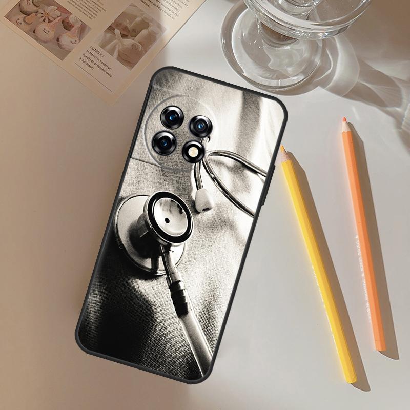 Doctor Nurse Heart Stethoscope Funda For OnePlus 13R 13 12 R 11 9 10 Pro 8T 9RT 10T OnePlus Nord CE 2 3 4 Lite N20 N30 Case