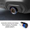 For Subaru Forester 2025 2026 2027 Stainless Steel Exhaust Pipe Car Exhaust Extension Pipe Clamp Tail Throat Tip Decor