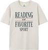 Reading Is My Favorite Sport Shirt Book Lover Shirts for Women Bookish Tshirt Teacher Librarian Tshirt Beige