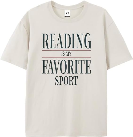 Reading is My Favorite Sport Shirt Book Lover Shirts for Women Bookish Tshirt Teacher Librarian Tshirt Beige S разноцветный