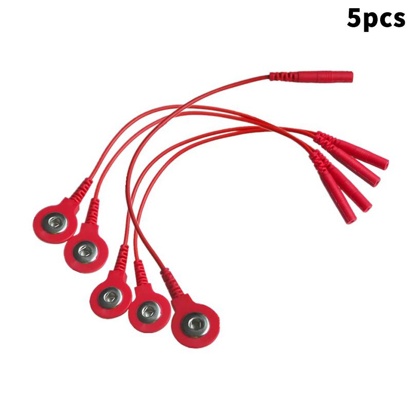 Standard Electrode Lead Wires Cables Electrode Wires DC Head 2mm Snap 3.5mm Plug For Tens/Ems Massager Therapy Electrode Gloves