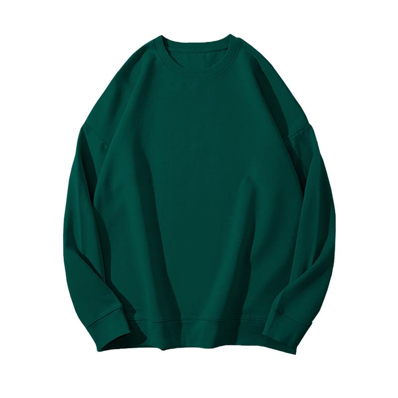 Solid Color Korean Style Fleece Sweatshirt: Women's Loose Casual Autumn/Winter Top & Student Couple Outfit.