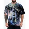 Animals Pattern Men Summer Sportwear T-shirts O Neck Short Sleeve 3d Printed T Shirt Casual Breathable Tops