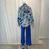 Summer Women's Printed Shirt Style, Loose and Breathable, Stylish Trousers, Fashionable and Casual Set