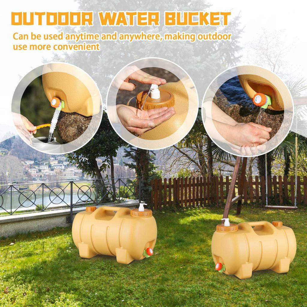 20 Liter Outdoor HDPE Lebensmittelqualität Kunststoff Eimer mit Wasserhahn Auto Camping Trinkwasser Eimer Hand Topf