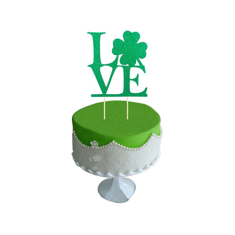 

День Святого Патрика Ирландский Фестиваль Декор Баннер Топпер для Торта Принадлежности для Вечеринки Декор Love