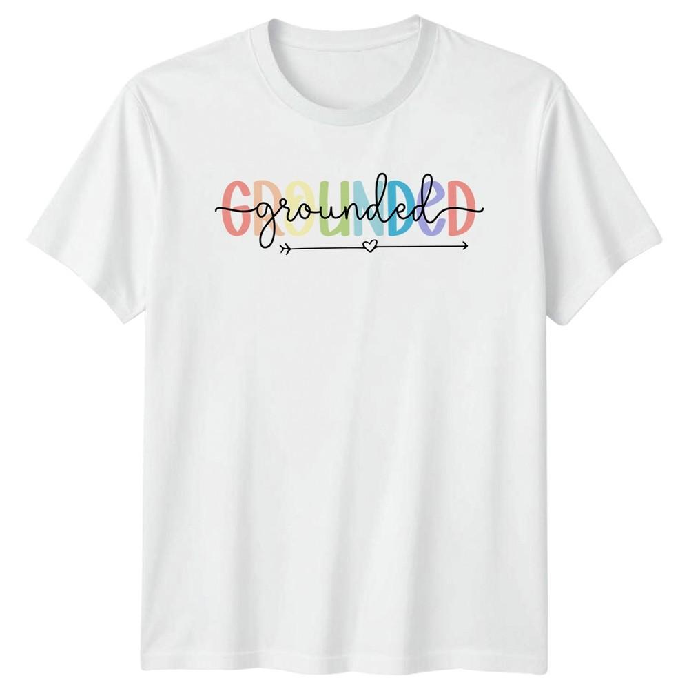 Grounded Unisexs TShirt Mindfulness Wellness Birthday Gift For Her S