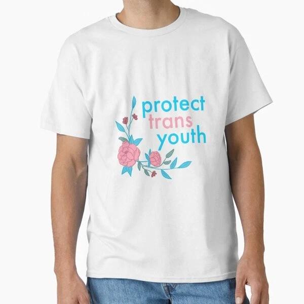 Protect Trans Youth Classic TShirt Made In UsaAus TShirt S2xl S