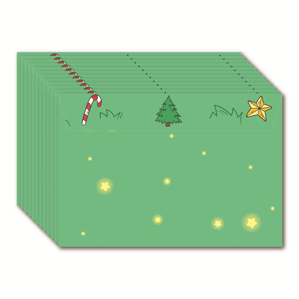 Christmas Invitation Card and Kraft Envelope Set