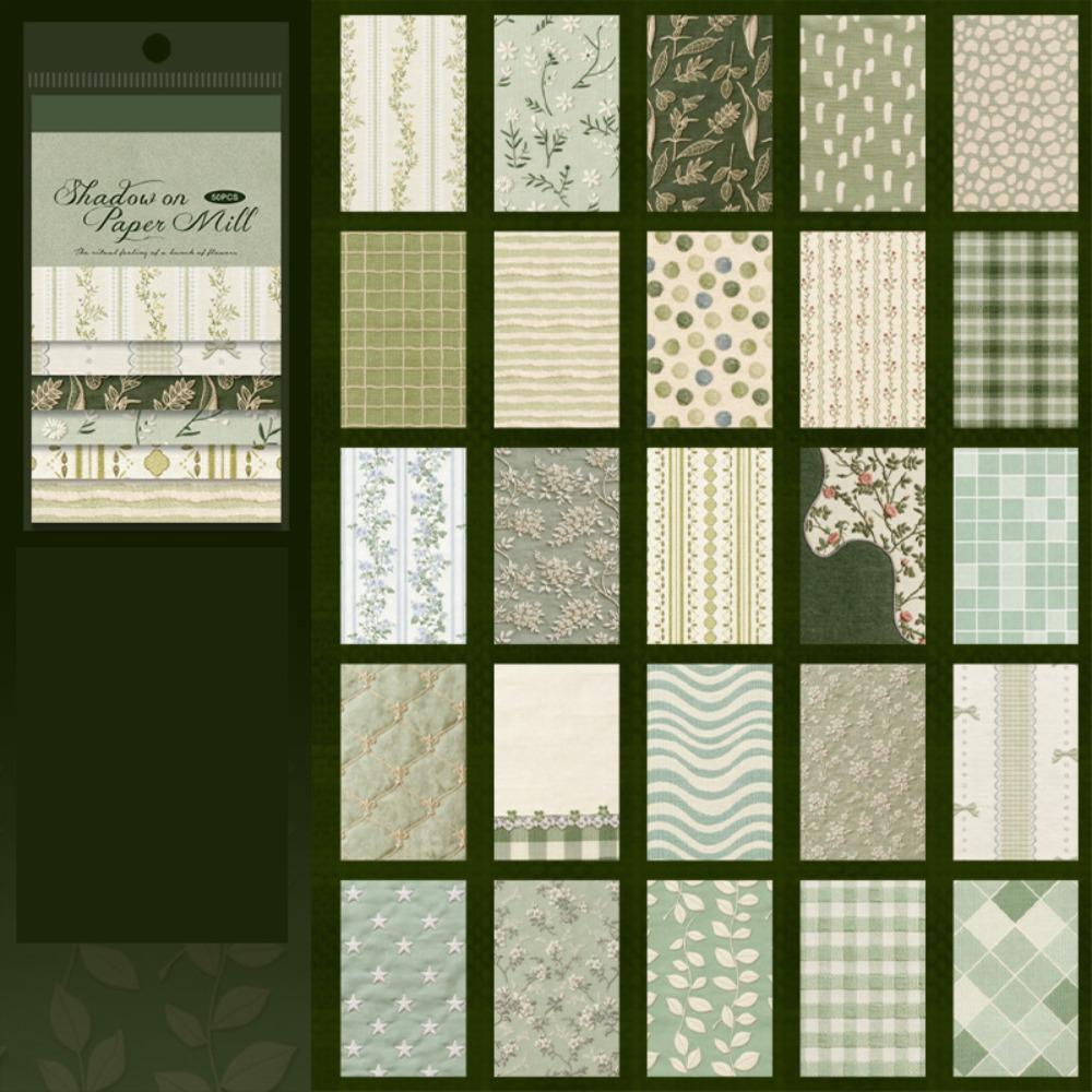 Simulated Fabric Material Book Vintage Scrapbook Paper High Quality Memo Pad Refill Pages