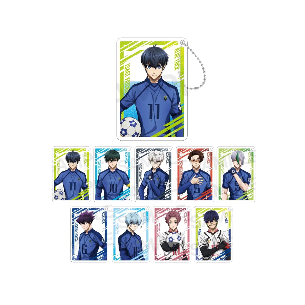 

TV Anime Random Glitter Keychain Box of 9 Blue Lock