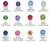QIUHAN ODM 30mm Bamboo Earrings Nameplate Birthstone Necklace 3pcs Custom Name Jewelry Set