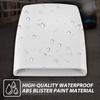 KATUR Universal Car Decorative Air Flow Intake Hood Scoop Vent Turbo Bonnet Cover White