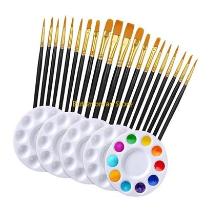 W89C 1 Set Acrylic Paint Brushes Set Painting Brushes Set Art Supplies For Watercolor Gouache Acrylics