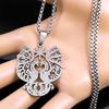 Doppelter Fliegender Drache Anhänger Halskette für Damen Herren Edelstahl Silber Farbe Glücksbringer Sternenkette Schmuck colar NZZZ513S2