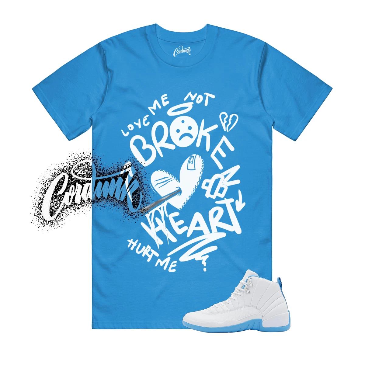 12 Melo White University Blue Emoji T Shirt Match Match BROKEN L
