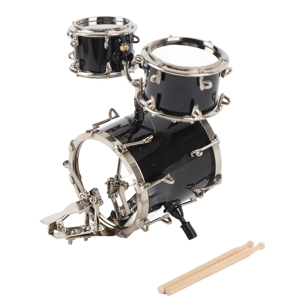 Miniature Drum Model Metal Jazz Drum Model Ornament Miniature Musical Instrument Drum Set for Teache