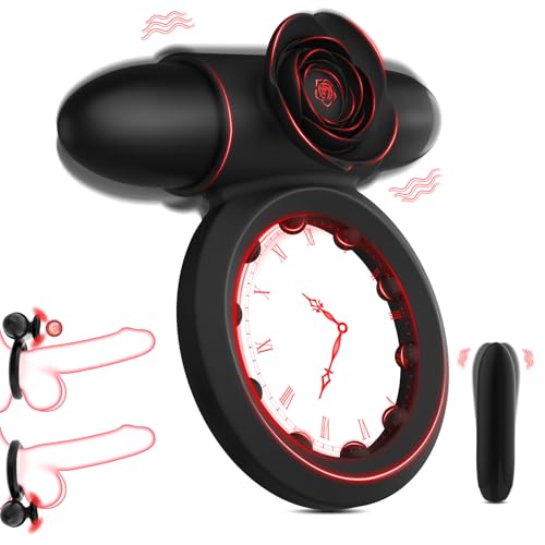Vibrating Cock Ring with Mini Vibrator, Mikilnqilo Male Sex Toys Penis Vibrator Extender To Enlarge Sleeve Girth, Delay Ejacula