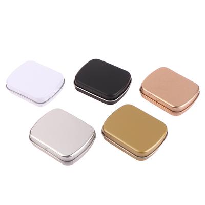 Mini Skater Metal Hinged Lid Tin Containers Portable Small Storage Empty Box