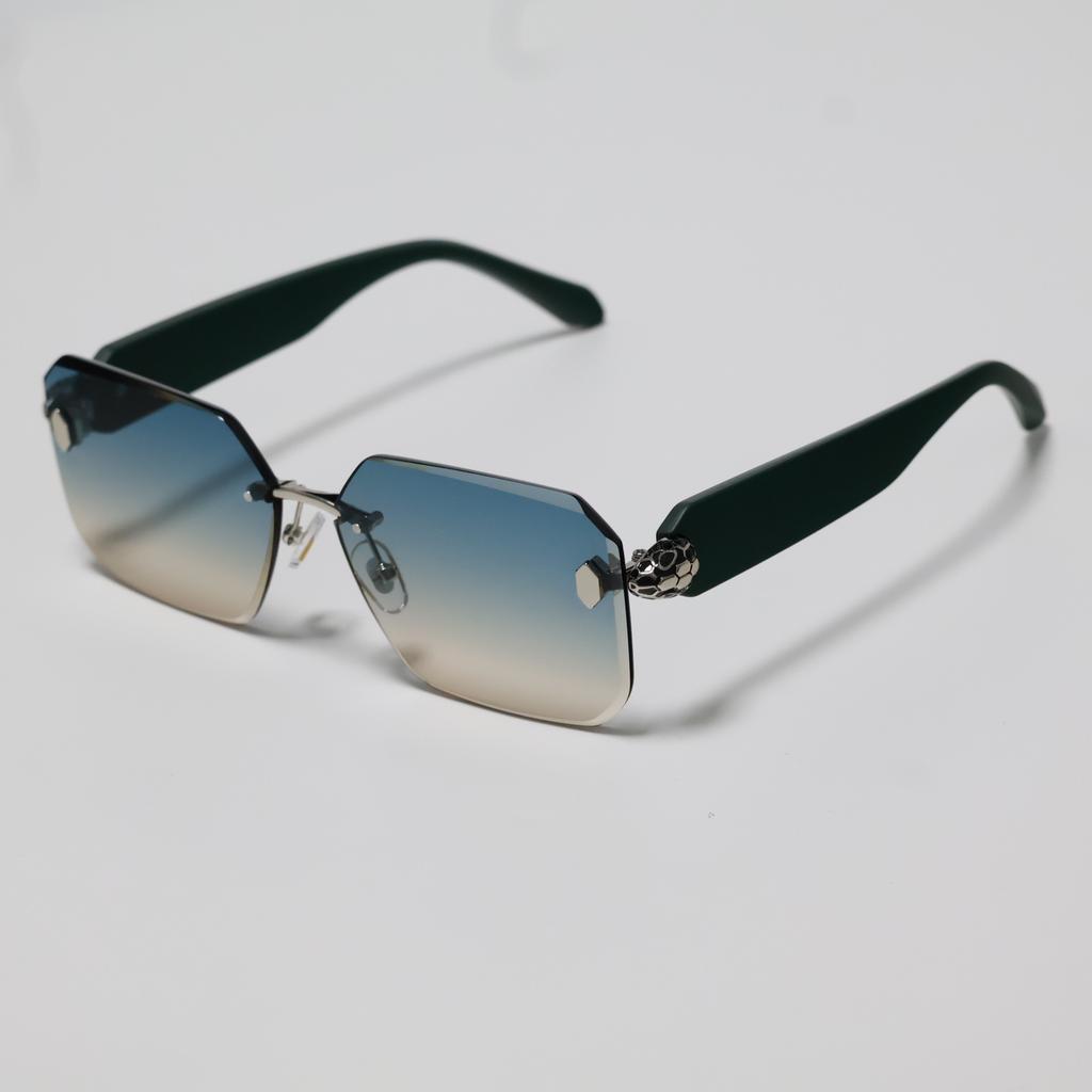 JYL TS Women's Rimless Square - Snake-Head Diamond-Cut Unique Shades WF-5G301