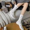 Women's Korean-Style Mid-Calf Socks, Autumn and Winter Japanese Trendy Cotton Socks, Heart-Shaped Spring and Autumn Pile Socks
