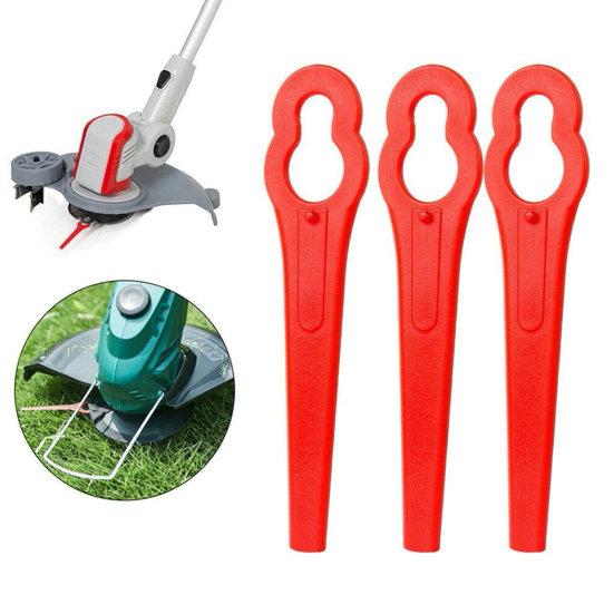 100Pcs Lawn Mower Blade Sharp Cordless Plastic Garden Replacement Brush Cutter for Bosch Art23 Li Accutrim Easytrim Accu Gtech St 04 & St 05 Strimmer