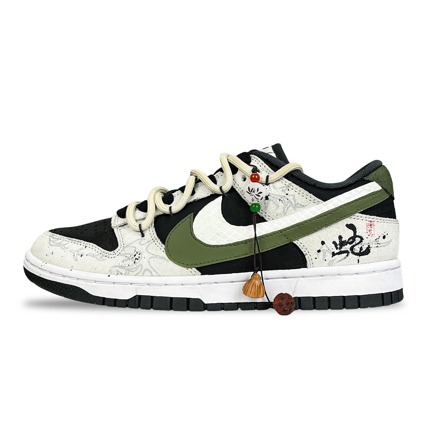 

Nike Dunk Lotus Mist And Snake Shadows Slip Resistant Abrasion Resistant Low top Skateboard Shoes Unisex HV1800-101(Team257-) 38