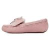 Women's Dakota Double Bow Moccasin Rose Grey Suede Wool Lining 1118913-RSGRY