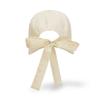 VARZAR VA Studded Ribbon Bonnet Hat Beige