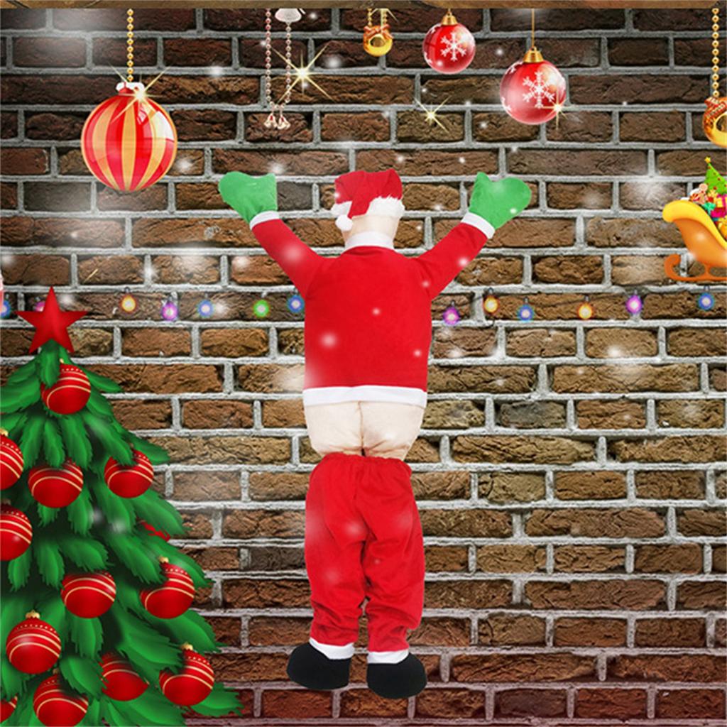 Christmas Hanging Santa Suit From On The Gutter Roof Outdoor Decoration Big 170CM 5.57FT
